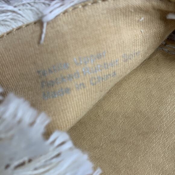 Splendid Cream Fringe Baldwyn Slide Flat Boho Sandals S-100 Size 9 - Picture 10 of 10